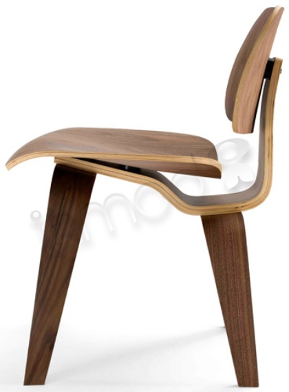 Eames Style Plywood Dining Chair with Wood Legs